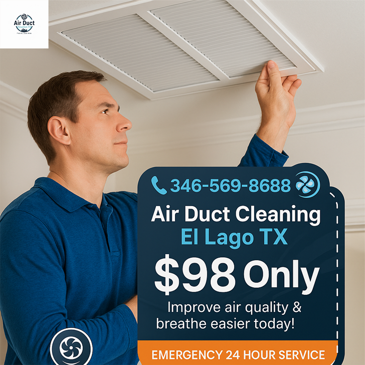   $98 only only air duct cleaning coupon from El Lago TX Air Ducts Cleaning   for professional home vent service
